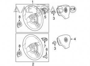 Кнопки управления на руле левые VW Passat b7 12-15 USA
