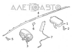 Подушка безопасности airbag в руль водительская Hyundai Tucson 16-21