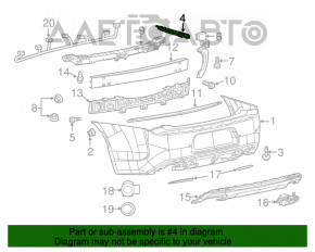 Suportul pentru bara spate stânga superioară Chrysler 300 11-