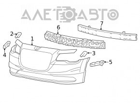 Крепление переднего бампера верхнее правое Chrysler 300 11- OEM