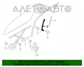 Geam ghidaj ușă față dreapta Mitsubishi Eclipse Cross 18-