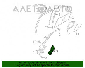 Geam electric cu motor spate dreapta Mitsubishi Eclipse Cross 18-