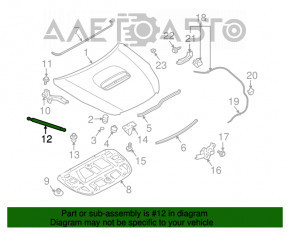 Amortizorul capotei dreapta pentru Subaru Outback 10-14