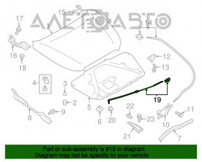 Опора упор капота Subaru XV Crosstrek 13-17