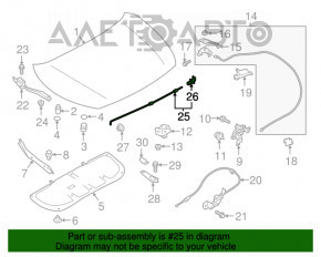 Suport de capot pentru Subaru Impreza 17- GK