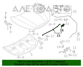 Suportul de capotă pentru Subaru Forester 19- SK, nou, original OEM