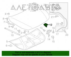 Capota de blocare a capotei Subaru Outback 20- nouă originală OEM