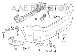 Bara spate goala Subaru Impreza 5d 17- fara senzori parcare nou original