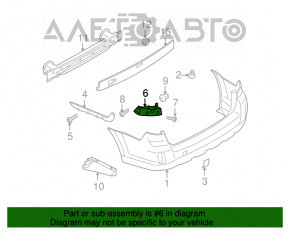 Suportul pentru bara spate stânga Subaru Outback 10-14