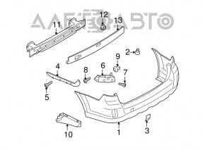 Suportul pentru bara spate stânga Subaru Outback 10-14