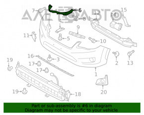 Крепление переднего бампера правое под фарой Subaru XV Crosstrek 13-17 новый OEM оригинал