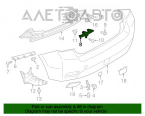 Suportul pentru bara spate dreapta interior pentru Subaru XV Crosstrek 13-17