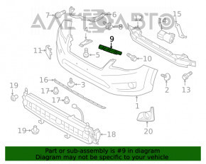 Suportul pentru bara de protecție față a aripii dreapta Subaru XV Crosstrek 13-17