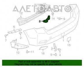 Крепление заднего бампера правое Subaru Impreza 5d 17- обломана защелка
