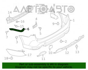 Suportul pentru bara spate aripa dreapta Subaru Forester 19- SK