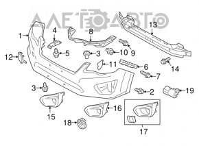 Amplificatorul de bara fata pentru Subaru XV Crosstrek 13-17