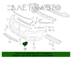 Capacul farului de ceață din bara față dreapta Subaru Outback 15-19