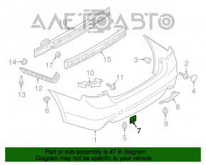 Capacul de remorcare a cârligului de remorcare pentru bara spate a Subaru Legacy 15-17 pre-restilizare.