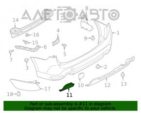 Capacul bara spate stânga sub teava de eșapament pentru Subaru Forester 19- SK zgârieturi.