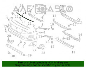 Garnitura de etanșare a barei frontale pentru Subaru Impreza 17- GK, nouă, originală OEM