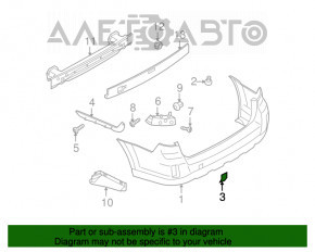 Capacul carligului de tractare pentru bara spate a Subaru Outback 15-19