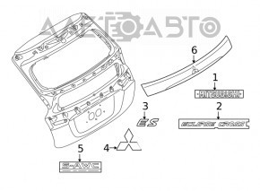 Moldura portbagaj Mitsubishi Eclipse Cross 18-