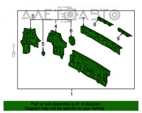 Panoul din spate al Toyota Sienna 11-20, set de 4 piese