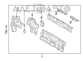 Panoul din spate al Toyota Sienna 11-20, set de 4 piese