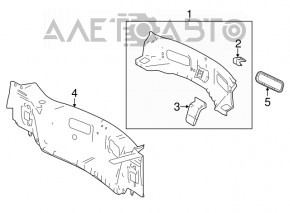 Задняя панель Toyota Rav4 13-18 2 части