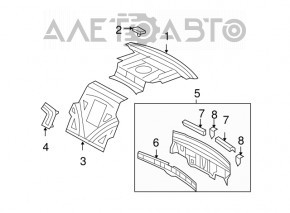 Panoul din spate al modelului Lexus LS460 LS600h 07-12