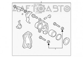 Suport spate stânga Hyundai Veloster 12-17