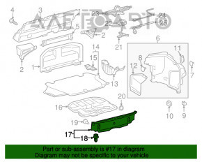 Capac portbagaj pentru Lexus ES300h ES350 13-18, negru, zgârieturi