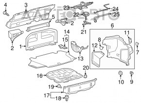 Capac portbagaj Lexus ES300h ES350 13-18, negru, zgarieturi