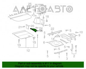 Крышка кармана багажника правая Lexus RX300 98-03 бежевая