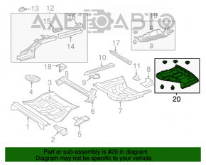 Protecție spate rezervor combustibil Lexus ES350 13-18