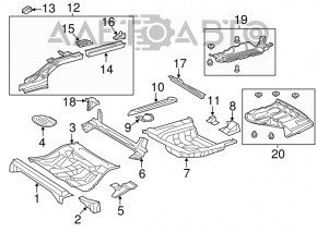 Protecție spate rezervor combustibil Lexus ES350 13-18