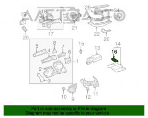 Вставка в накладку двигателя левая Lexus RX350 10-15