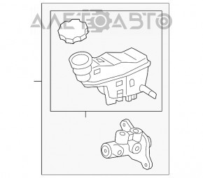 Cilindrul principal de frână cu rezervorul Hyundai Veloster 12-17