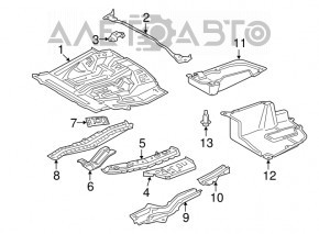 Protecție pentru bara spate dreapta Toyota Highlander 08-10