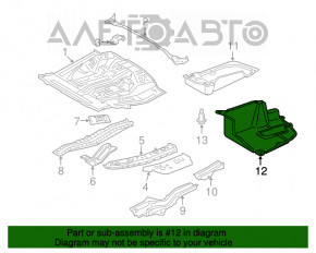 Protecție bara spate stânga Toyota Highlander 08-13