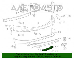 Protecția pentru bara de protecție spate stânga Toyota Rav4 16-18 restul