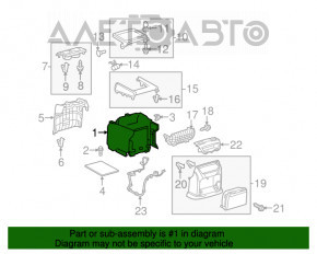 Консоль центральная подлокотник и подстаканники Toyota Sienna 11-14 серая, царапины