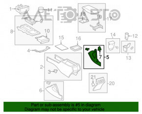 Capacul consolei centrale Toyota Camry v40