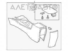 Consola centrală cu cotieră și suporturi pentru pahare pentru Toyota Rav4 13-15