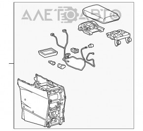 Consola centrală cu cotieră pentru Lexus RX350 RX450h 10-15 bej