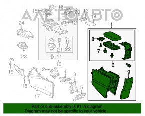 Suport pentru paharul de pe consola centrală pentru Lexus CT200h 11-13