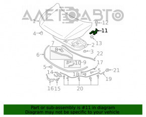 Bucla capotei stânga Mitsubishi Eclipse Cross 18- OEM original nou