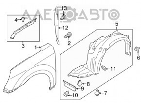 Bara de protecție față dreapta Subaru Outback 10-14