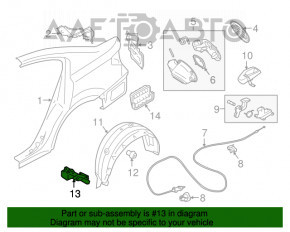 Bara de noroi spate dreapta pentru Subaru Legacy 15-19 față