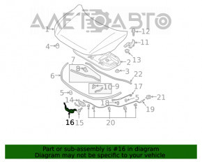 Capota de blocare a capotei Mitsubishi Eclipse Cross 18-